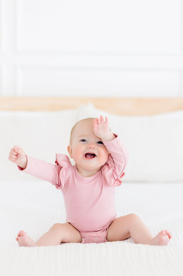vintage-pink-l-s-flutter-bodysuit Mila &  Rose - Sophia's Style-Vintage Pink L/S Flutter Bodysuit-0-3M--1